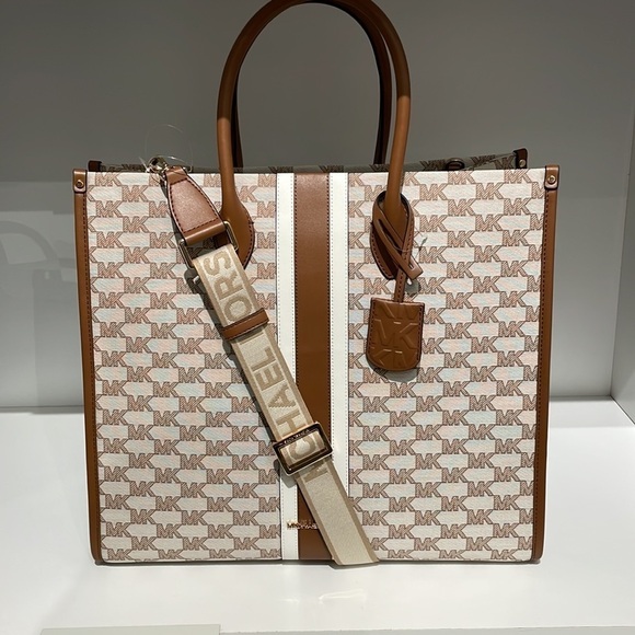 Michael Kors Large jacquard tote bag luggage multi color - Picture 4 of 10